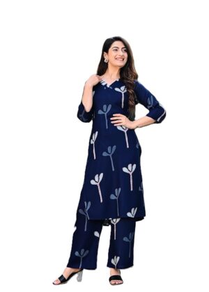 617zsTS5zLL._SY879_ Women Viscose Rayon Kurta Pant Set | Straight Kurta with Pant | Soft Breathable Fabric | Regular Fit | Ethnic Wear for Office, Casual & Festive Use